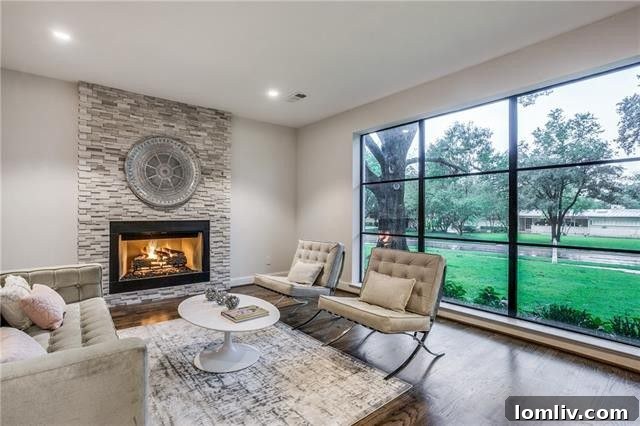Your Perfect Modern Ranch Perch 5 Bright Formal Living Area with Floor-to-Ceiling Windows