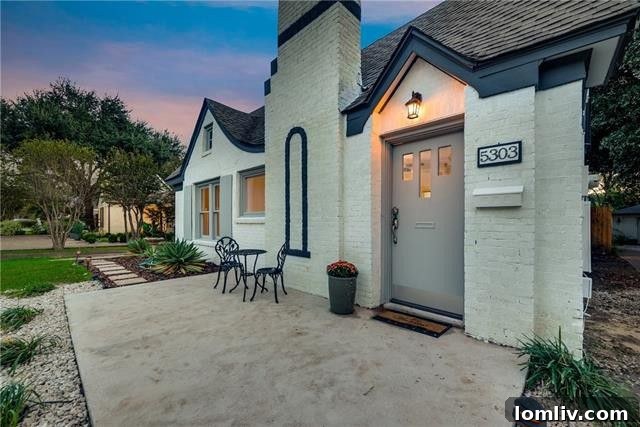 Spacious backyard of a renovated Dallas Tudor home