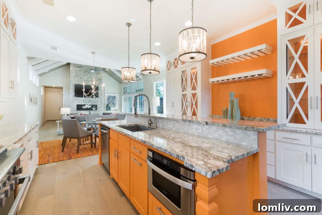 Close-up of kitchen showing high-end appliances and ample counter space