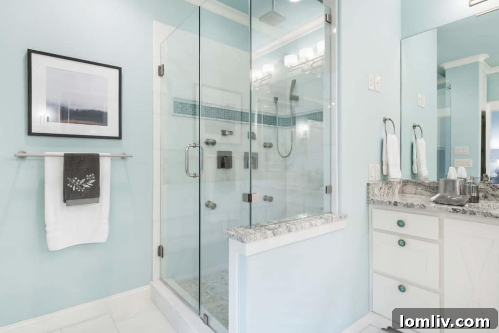 Elegant guest bathroom with modern fixtures and clean design