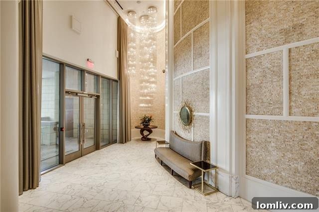 Luxurious interior design showcasing elegant furniture and lighting in a high-end Dallas condo