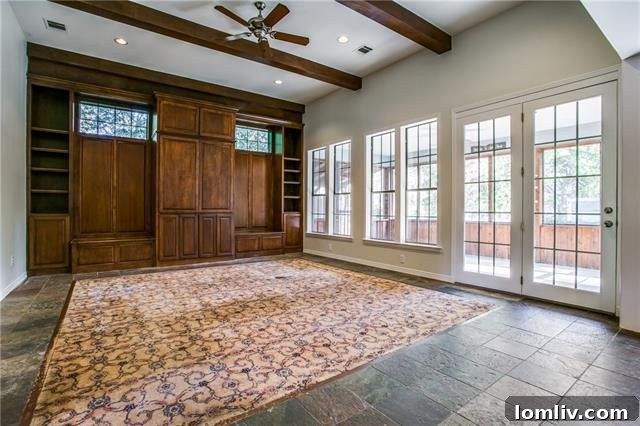 Inviting Den with Views of Backyard