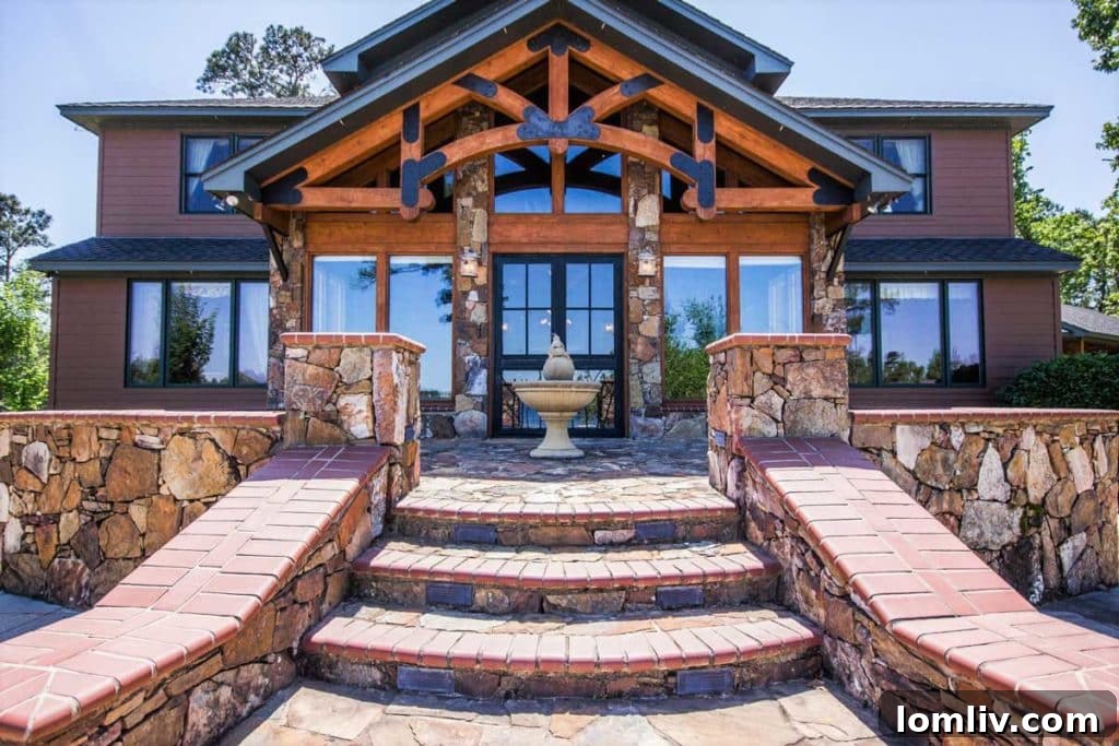 Cozy and inviting outdoor seating area on one of the multiple porches, offering panoramic views of the East Texas lake and perfect for relaxation.