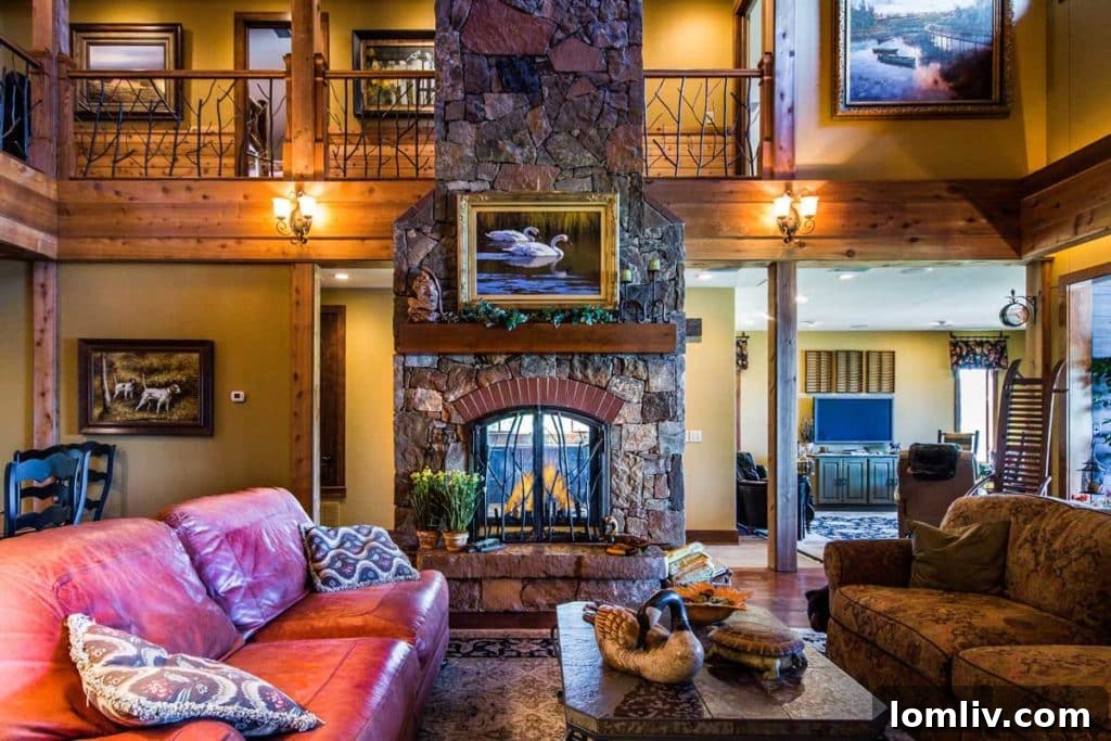 A tastefully decorated and spacious bedroom suite in the East Texas lodge, offering comfort, style, and ample natural light.