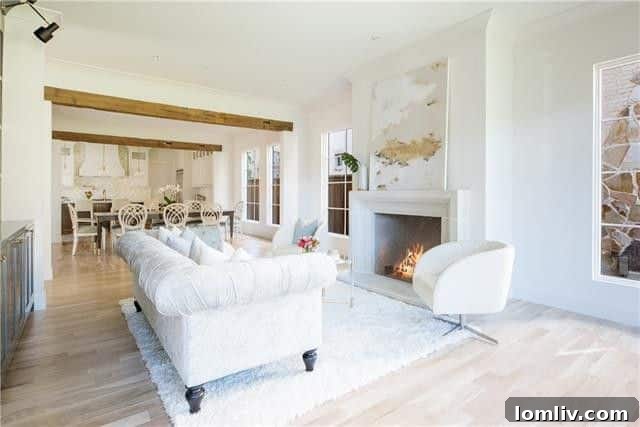 Elegant Living Room with Fireplace
