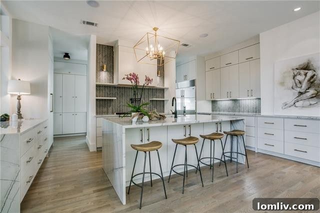 Detailed View of a Built-in Cabinetry and Decorative Accents