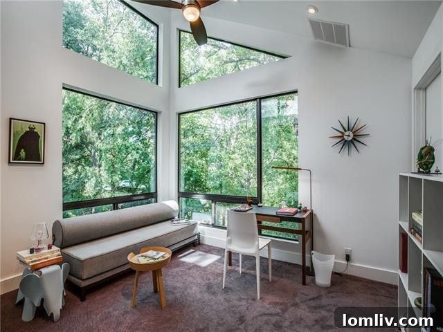 Spacious guest bedroom with comfortable furnishings and ample natural light.