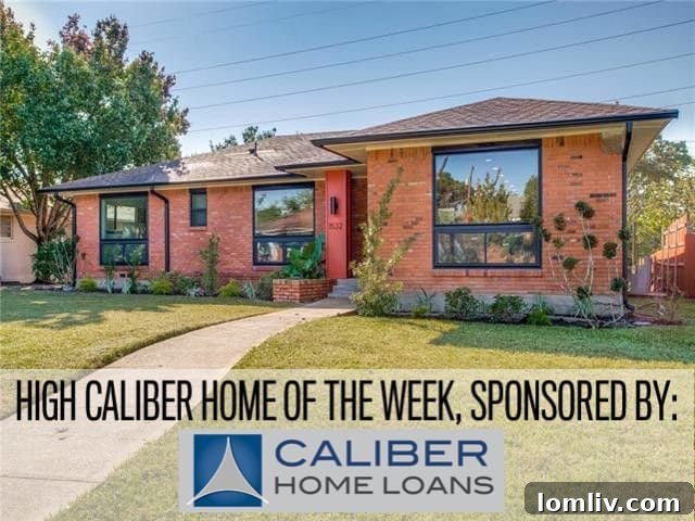 Stunning exterior view of the fully renovated 1958 ranch home at 1532 Trailridge Drive in Oak Park Estates, Dallas