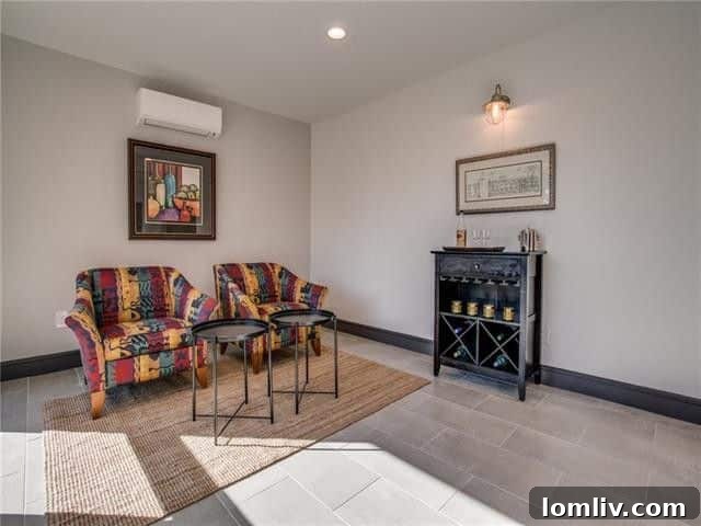 Detail shot of the pristine hardwood floors and crisp, clean wall finishes throughout the renovated ranch