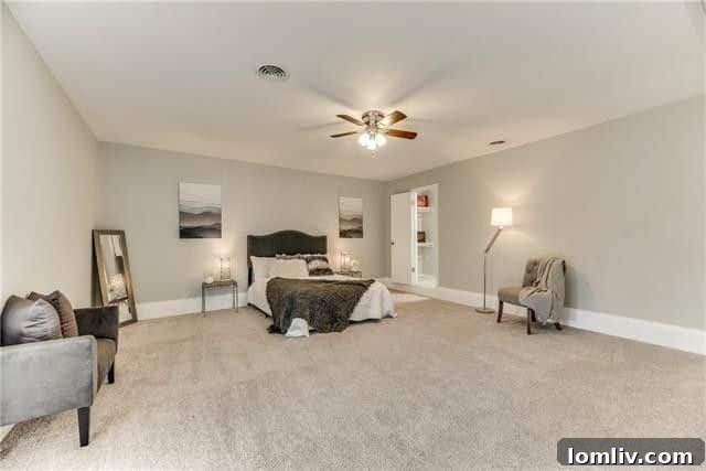 Stylish bathroom with a modern vanity, contemporary fixtures, and a spacious walk-in shower