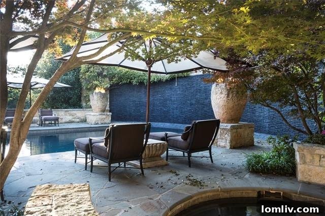 Pool with Waterfall at Sunnybrook Estates Mansion