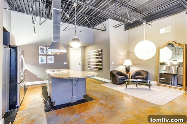 The sleek and functional kitchen area of the West Village loft, perfect for entertaining.