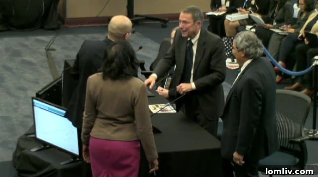 Dallas ISD Board Members thank CFO Larry Throm