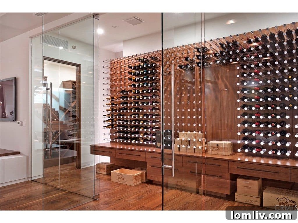 Architectural detail of mahogany and glass design