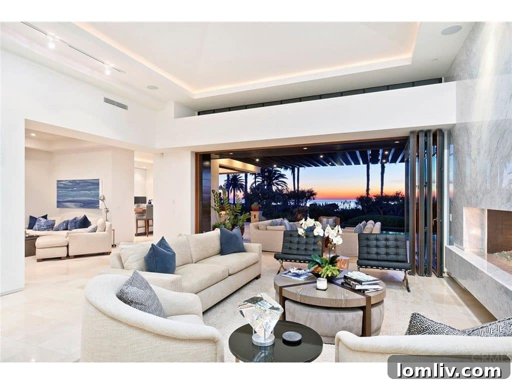 Spacious bedroom with ocean vista