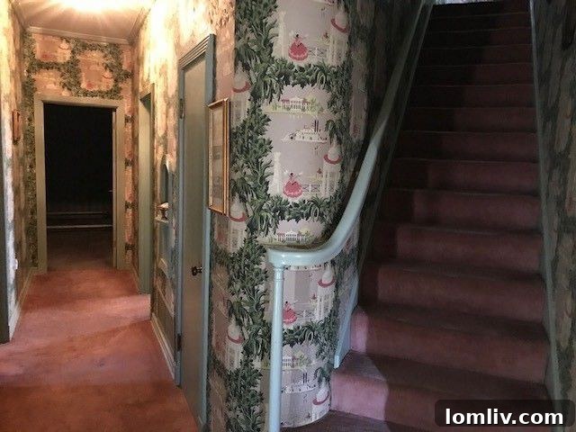 Hallway leading to various rooms in the Gladewater house