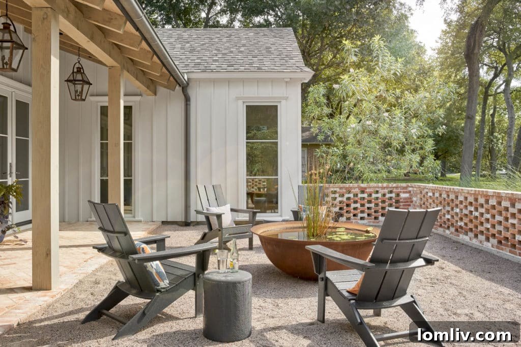 Friendly neighborhood interaction facilitated by accessible front yards and inviting outdoor furniture