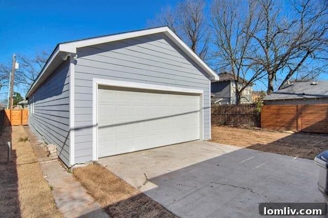 Spacious two-car attached garage, providing secure parking and additional storage for homeowners at 828 Melba Street