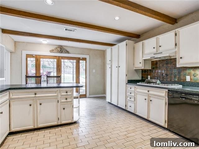East Kessler Cottage: A Captivating Charmer 7 Open dining room leading to a large, well-equipped kitchen