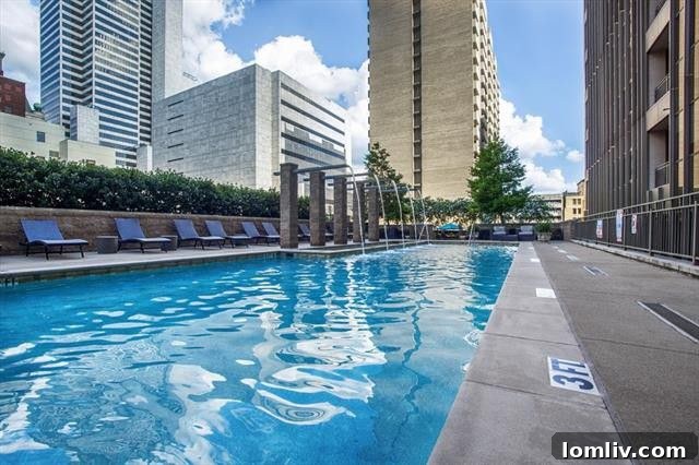 Outdoor green space for lounging and socializing at a downtown condo