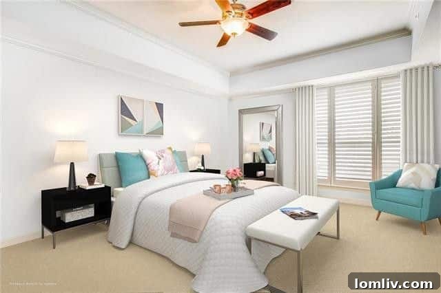Stylishly virtually staged dining area in The Mayfair Dallas condo