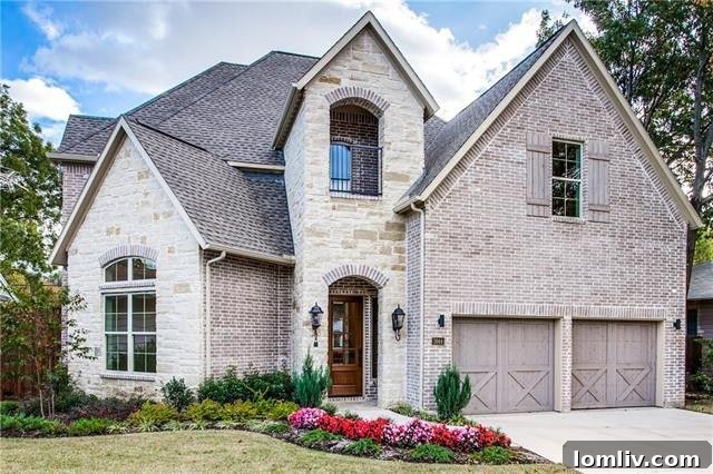 Exterior of French Country Traditional home at 3944 Beechwood Lane