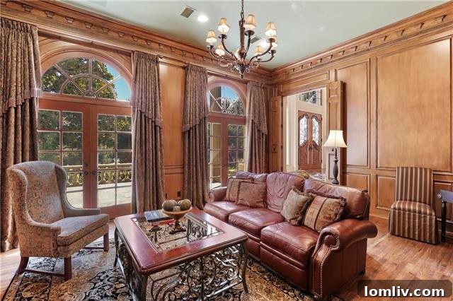 Spacious and inviting living room featuring high ceilings and elegant furnishings, ideal for family relaxation and entertaining guests.