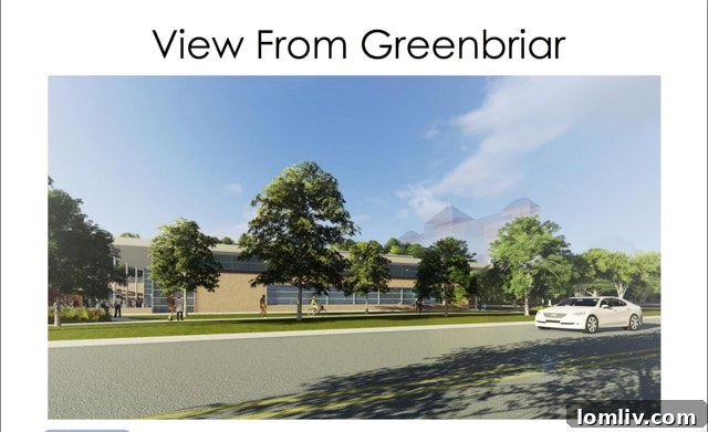 Architectural rendering of the Folsom Wellness Center exterior, view 2.