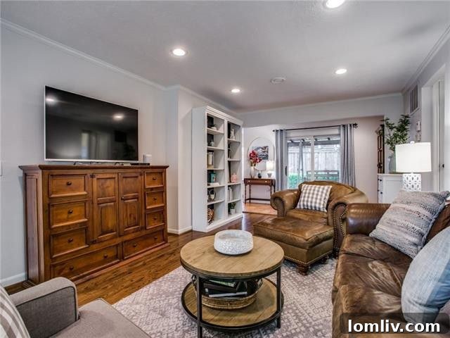 Spacious living area showcasing natural light and elegant decor