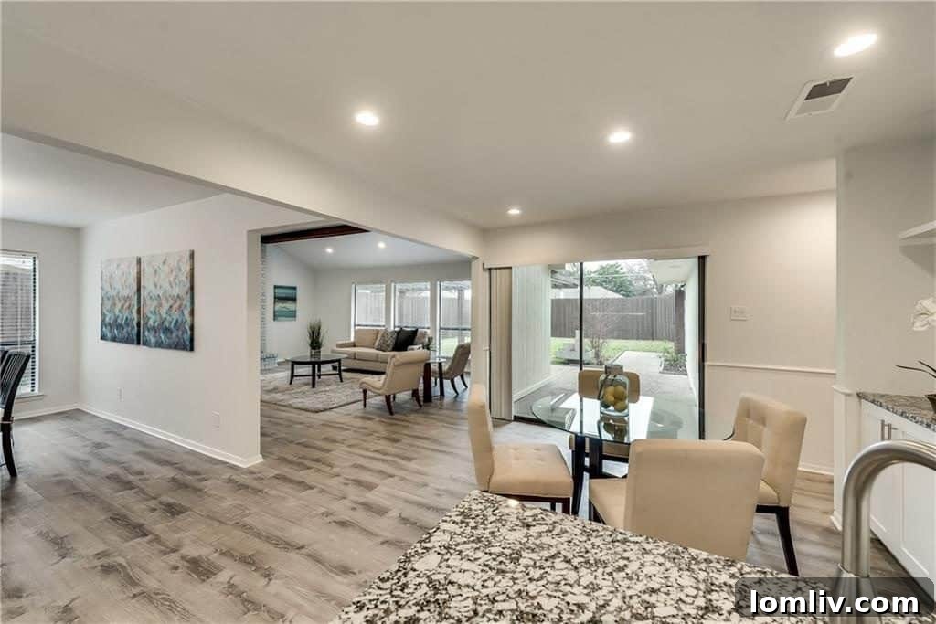 Bright Dining Area Leading to Breakfast Nook