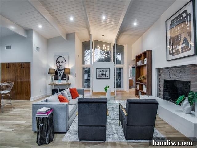 Catch Four Must See Houses This Weekend 5 Bright living area with large windows in Midcentury Modern home