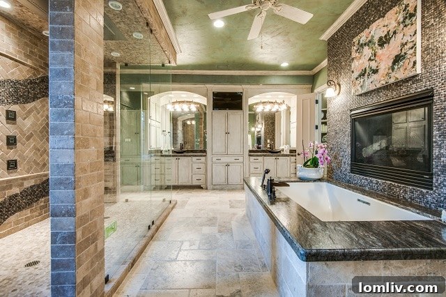His and Hers Closets with Central Island