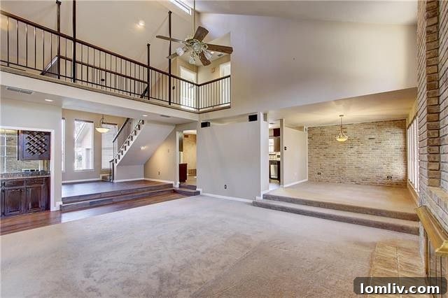 Contemporary Home Foyer and Living Room