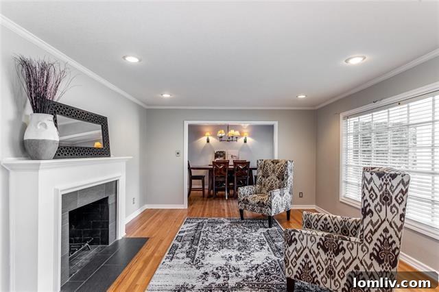 Curzon Avenue Cottage: Where Yesteryear Lives 4 Spacious Living Room with Hardwood Floors