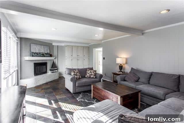 Curzon Avenue Cottage: Where Yesteryear Lives 8 Sun-Drenched Family Room with Slate Floors