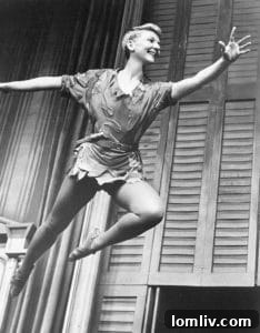 Mary Martin, the original Peter Pan, in her heyday