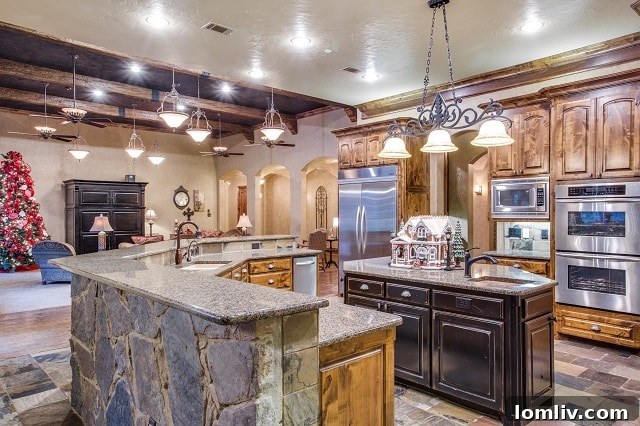 Gourmet Kitchen with Six-Burner Gas Stovetop and Sub-Zero Refrigerator