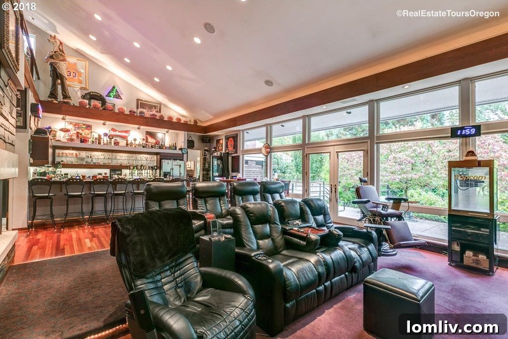 Inside Portland's Man Cave: Vintage Barber Chair and Custom Features