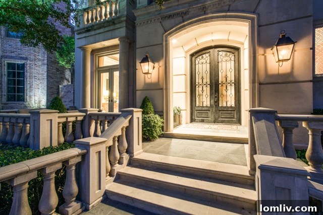 Luxurious entrance or grand hall inside 6917 Hill Forest Drive Dallas