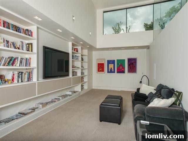 Hallway or corridor showcasing modern design and lighting