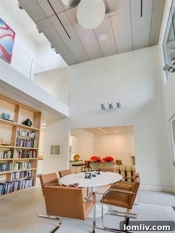 Architectural walkway connecting master and guest suites