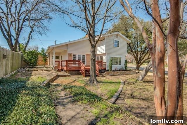 A Trio of Distinctive Las Colinas Casas 23 University Hills Backyard Open Deck and Mature Trees