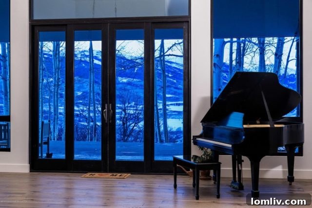 Exterior view of John Denver's Starwood in Aspen estate, nestled in the mountains