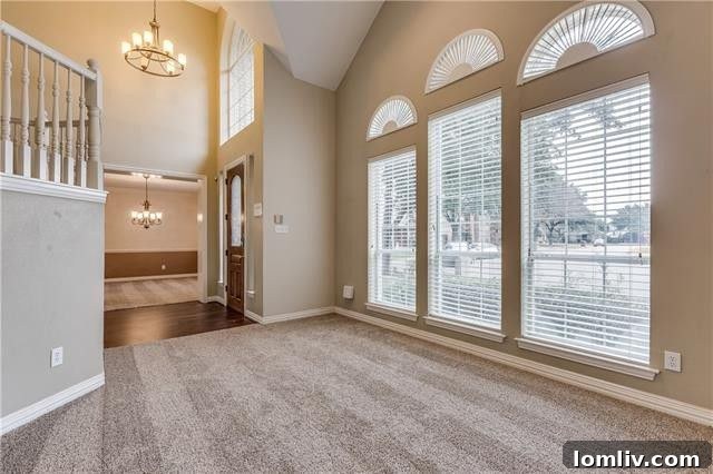 Spacious master bathroom with double vanity and contemporary fixtures
