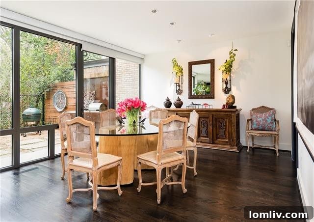Close-up of the quality parquet flooring, a classic yet modern design element