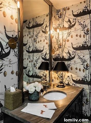Vertical shot showcasing intricate interior design details or art