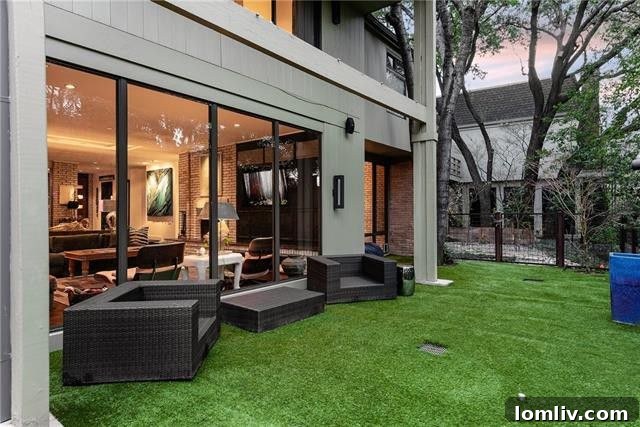 The entrance door or foyer area of the luxurious Dallas home