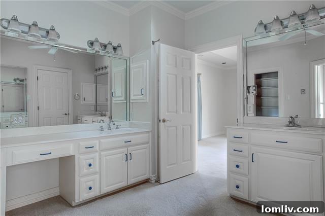Live Large in Meadows West 10 Spacious master bathroom with double vanity and ample light