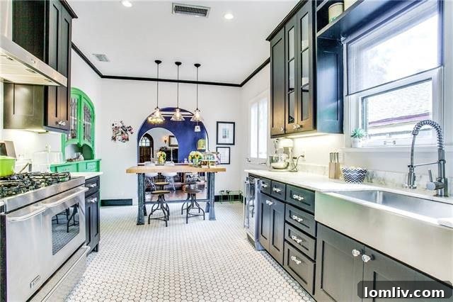 Totally Enchanted by This Hollywood Heights Tudor 12 Classic Hexagon Tile Floor in a Chic Dallas Kitchen Renovation