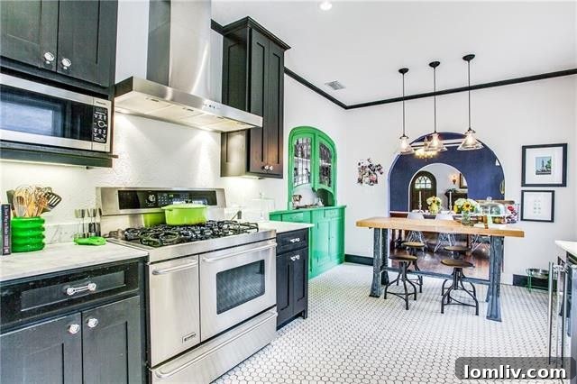 Totally Enchanted by This Hollywood Heights Tudor 13 Bright and Functional Kitchen Space with Modern Sink and Plenty of Storage